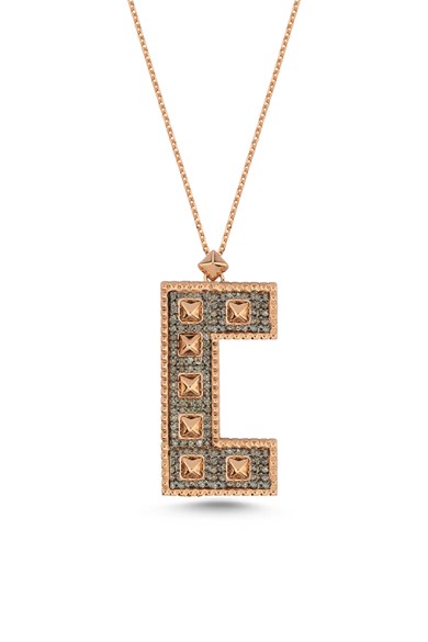 LETTER C DIAMOND NECKLACE