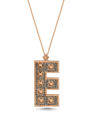 LETTER E DIAMOND NECKLACE