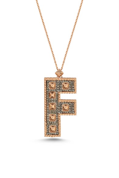 LETTER F DIAMOND NECKLACE