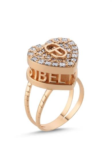 Pırlantalı Kalp İsim Yüzük