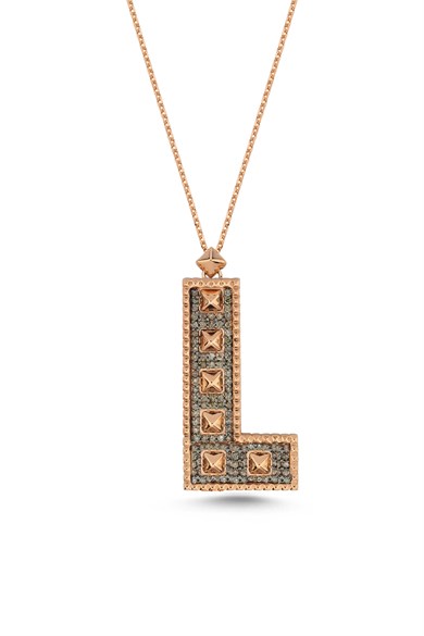 LETTER L DIAMOND NECKLACE