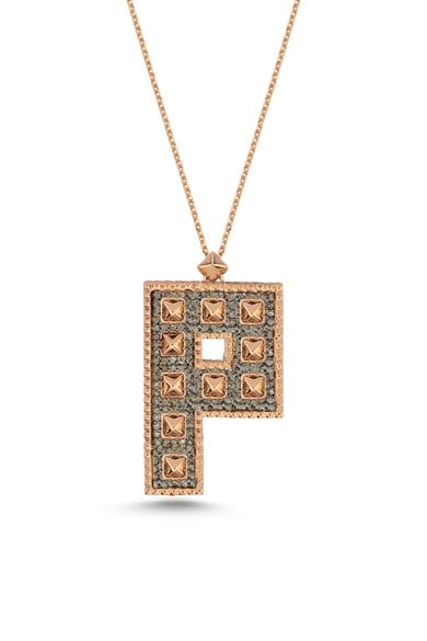 LETTER P DIAMOND NECKLACE