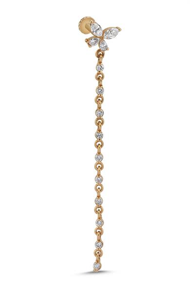 Pırlantalı Sallantılı Kelebek Piercing