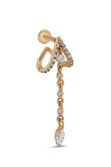 Pırlantalı Sallantılı Piercing