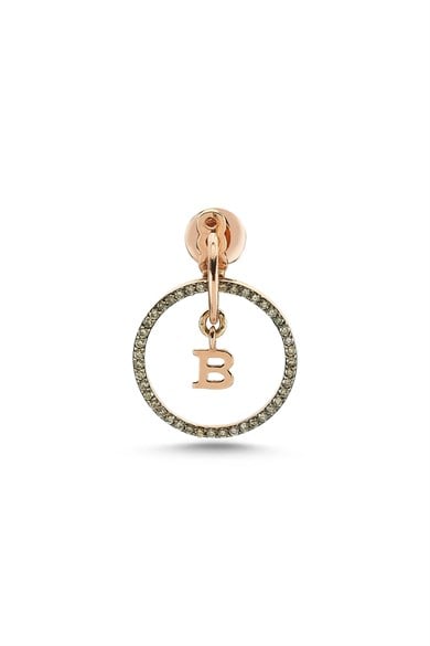 SINGLE COGNAC DIAMOND LETTER EARRING