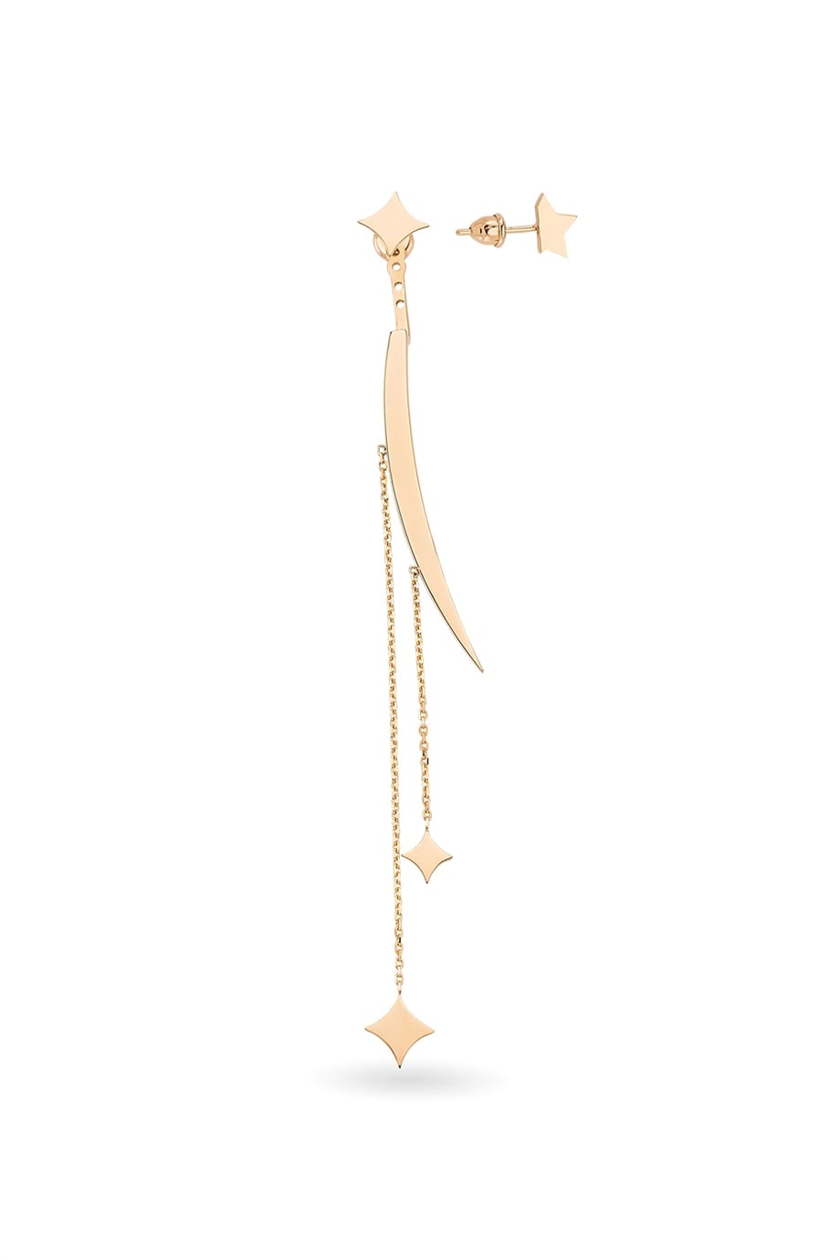 THE STAR AND CRESCENT GOLD EARRING