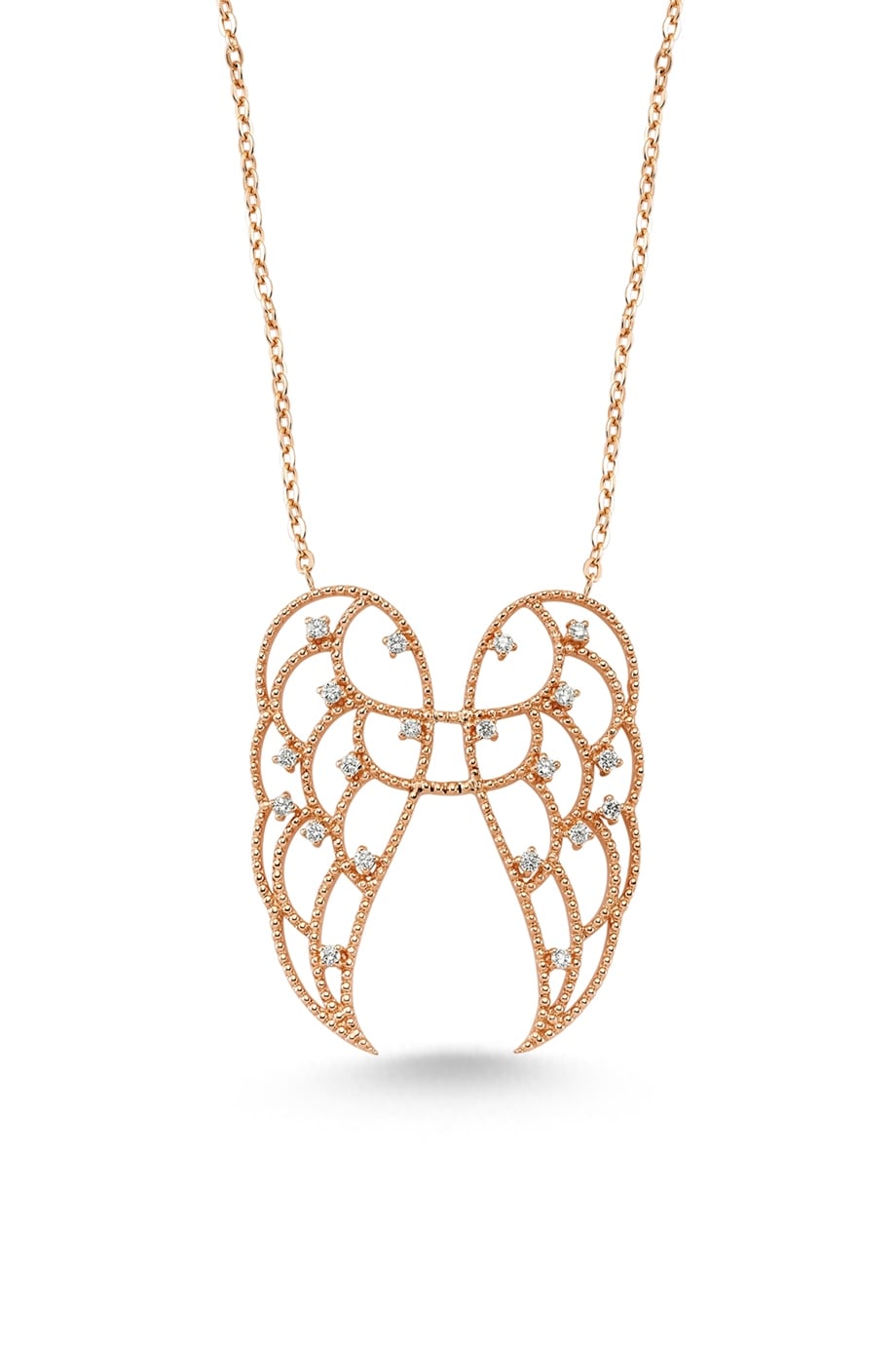 WHITE DIAMOND ANGEL OF URIEL BIG SIZE NECKLACE
