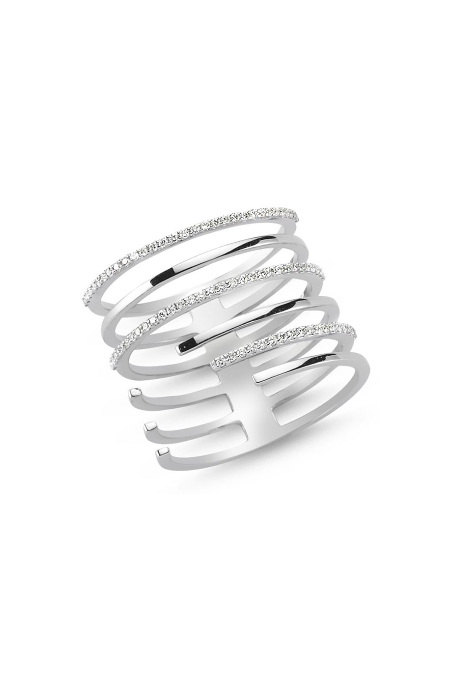 WHITE DIAMOND LINE RING