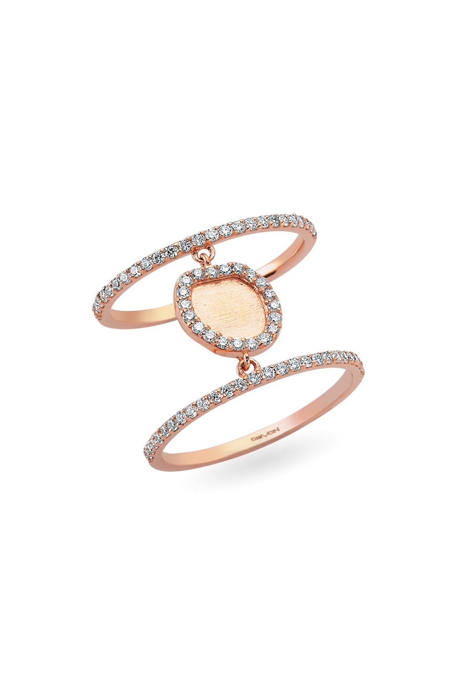 DOUBLE WHITE STONE RING