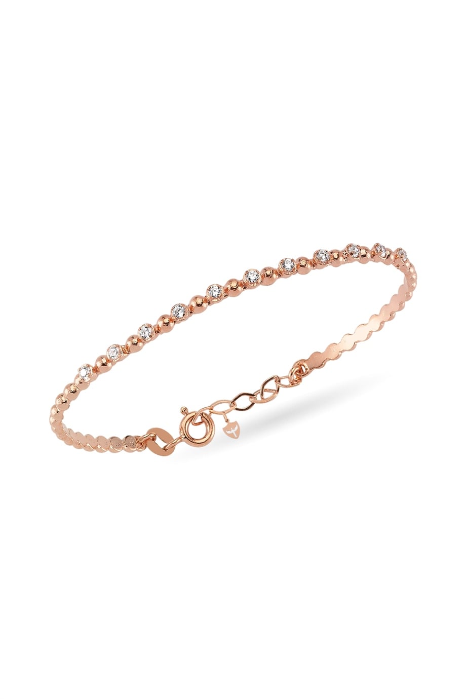 WHITE DIAMOND HANDCUFFS BRACELET