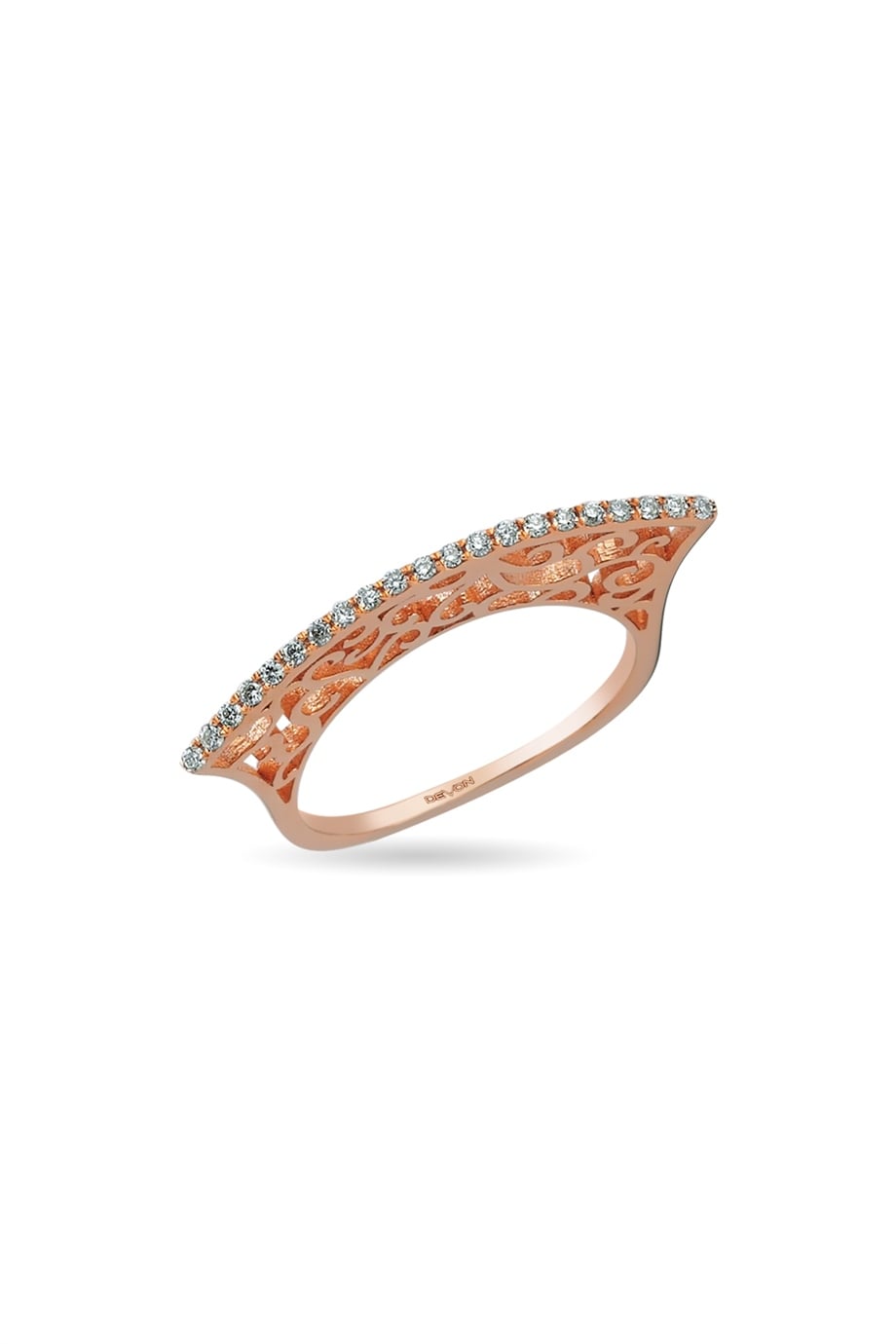 WHITE DIAMOND SHORT BONE RING