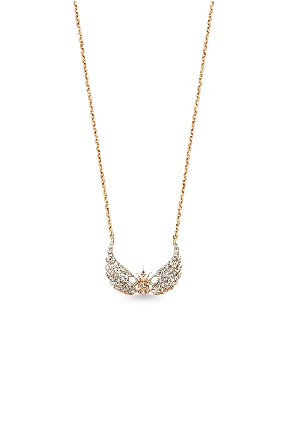 ANGEL OF CHAMUEL TINY WHITE DIAMOND NECKLACE