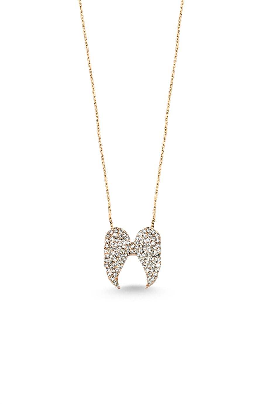WHITE DIAMOND TINY ANGEL OF URIEL NECKLACE