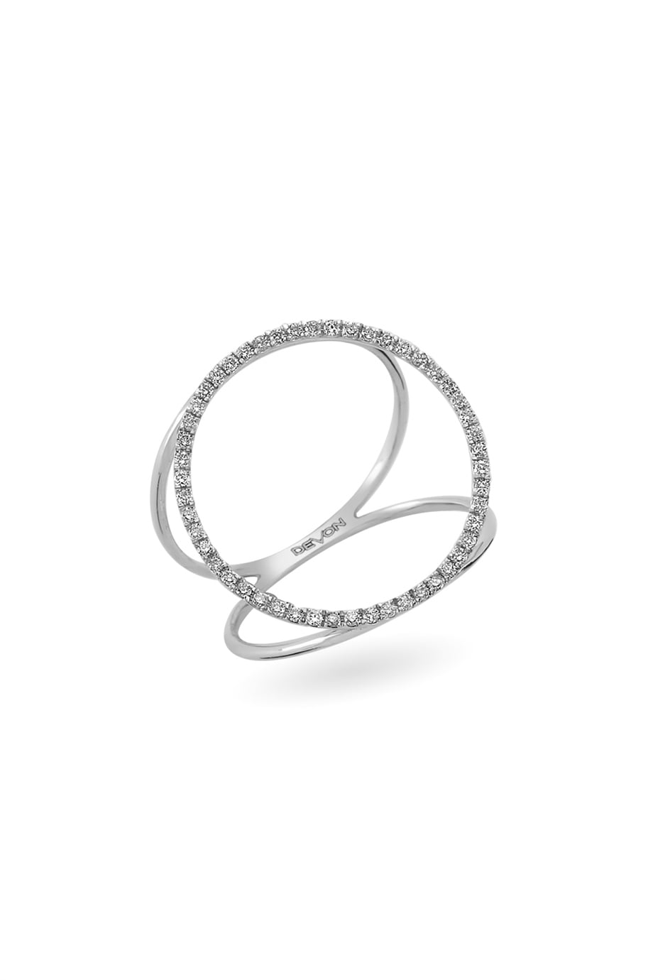 WHITE DIAMOND GLOBE RING