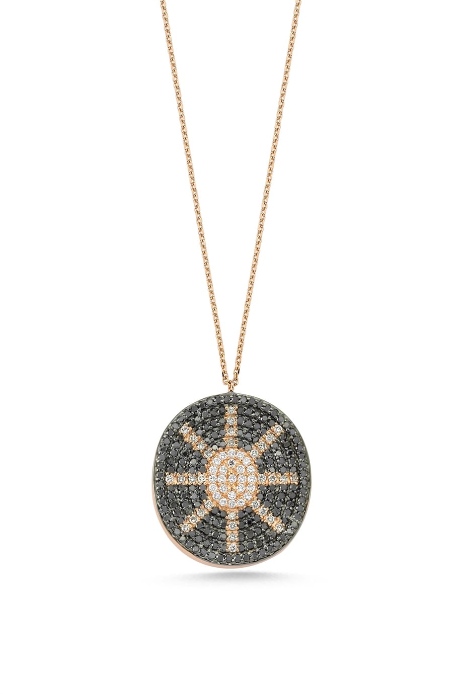 DEGRADE DIAMOND SUN NECKLACE