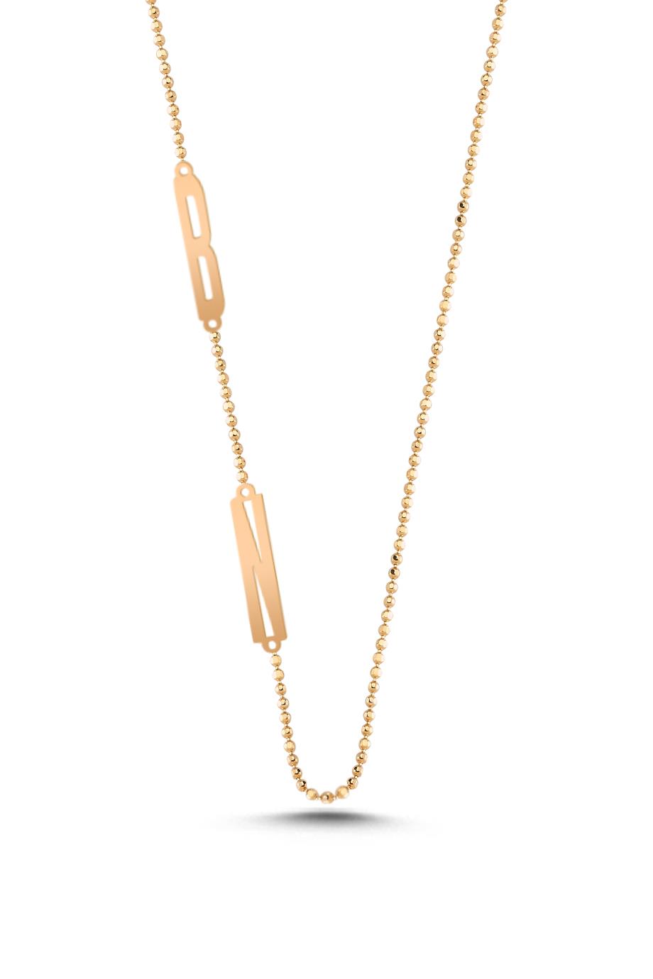 Harflli Top Zincir Kolye