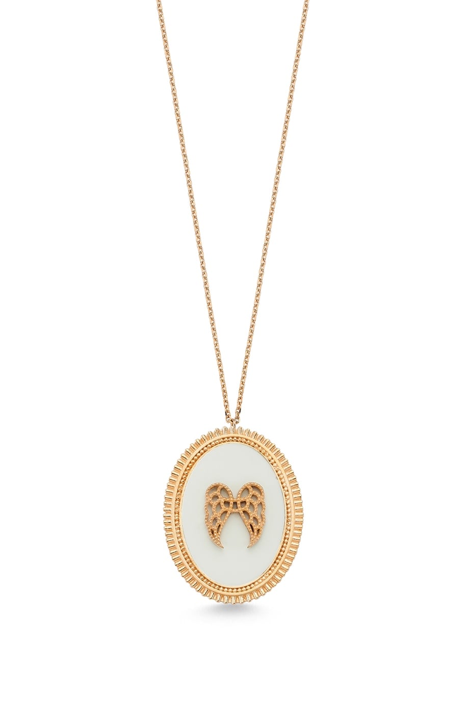ANGEL OF URIEL OVAL SLENDER CHAIN NECKLACE