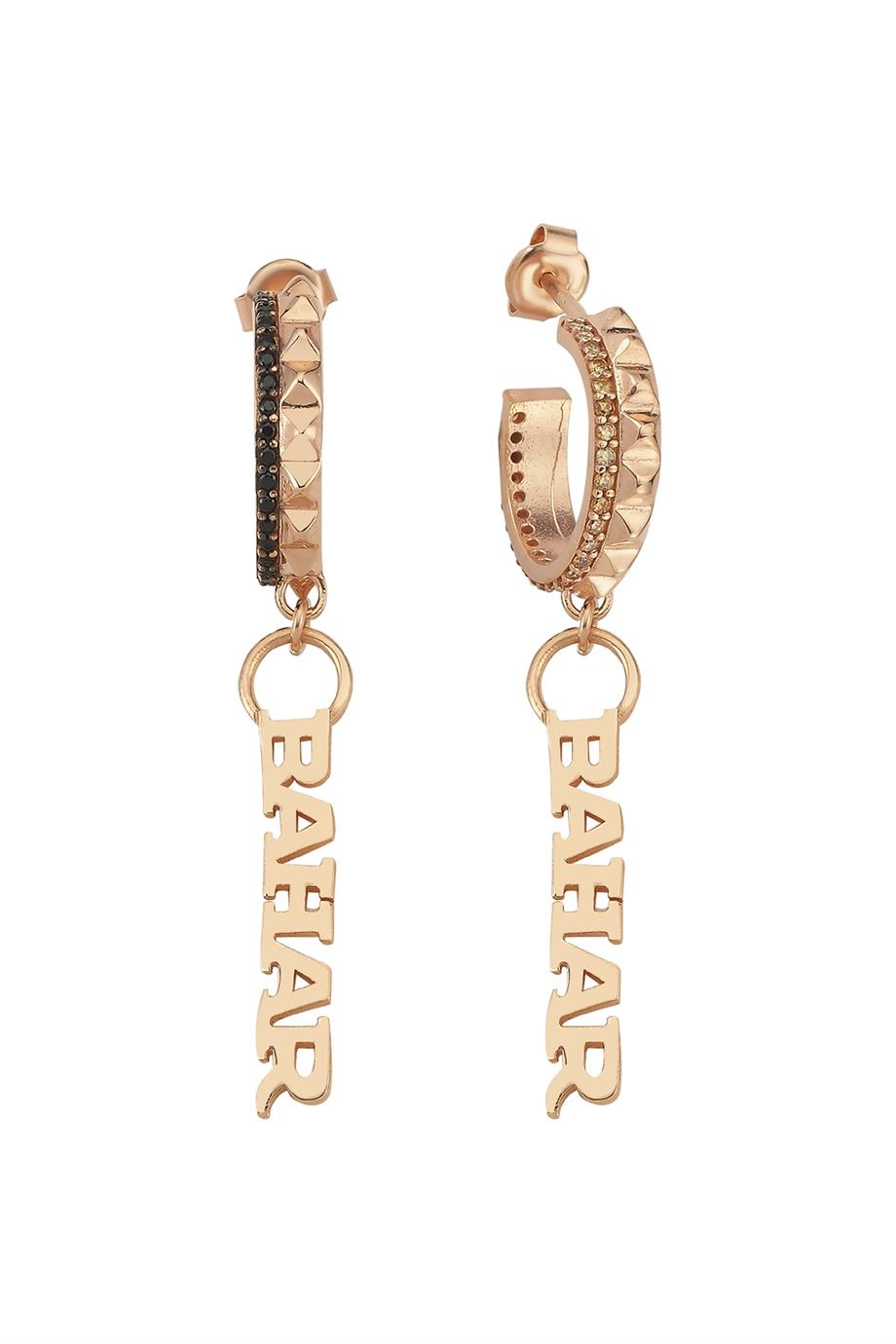 İSİMLİ TAŞLI HALKA KÜPE