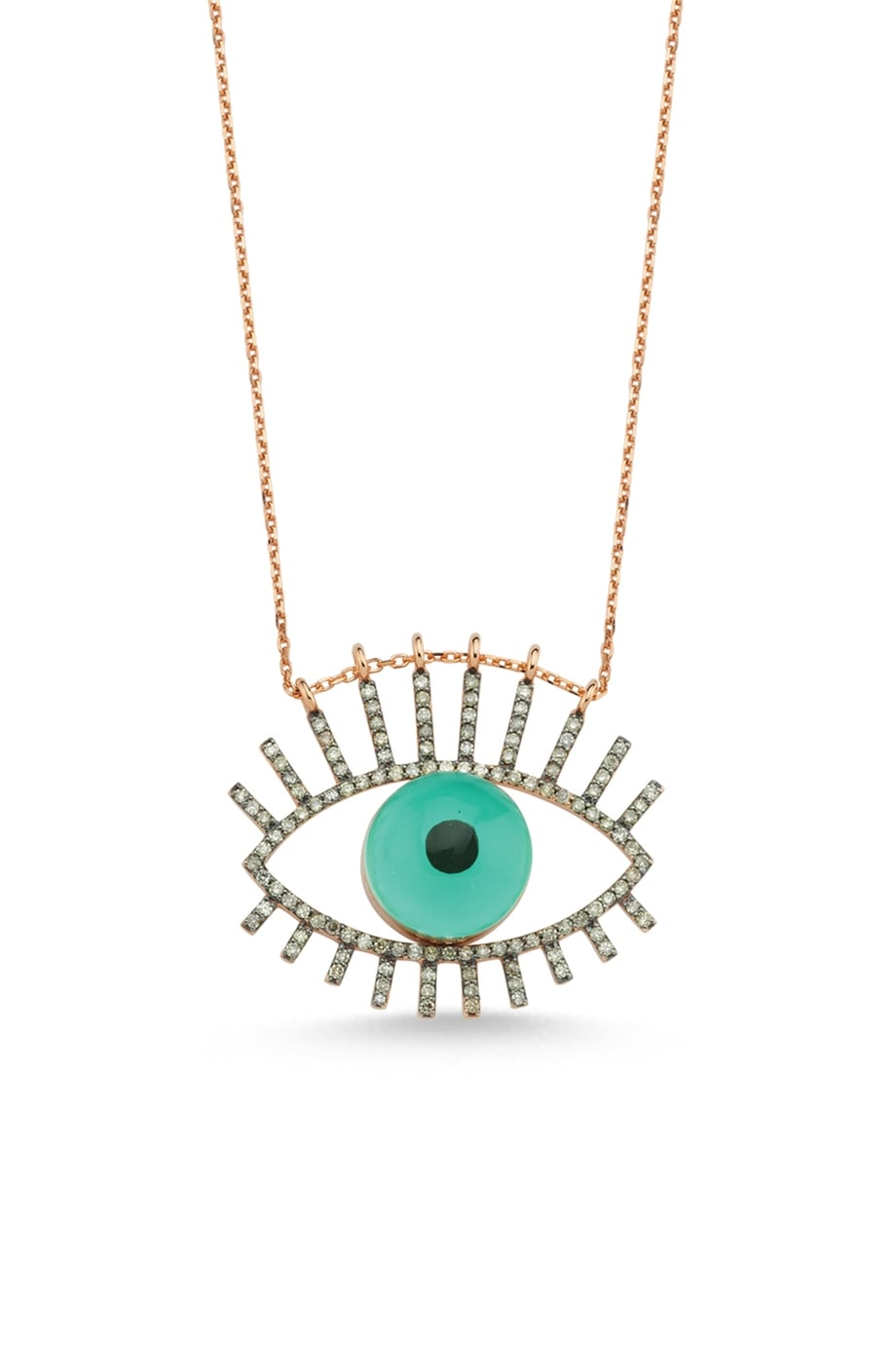 MINI COGNAC DIAMOND EYE NECKLACE