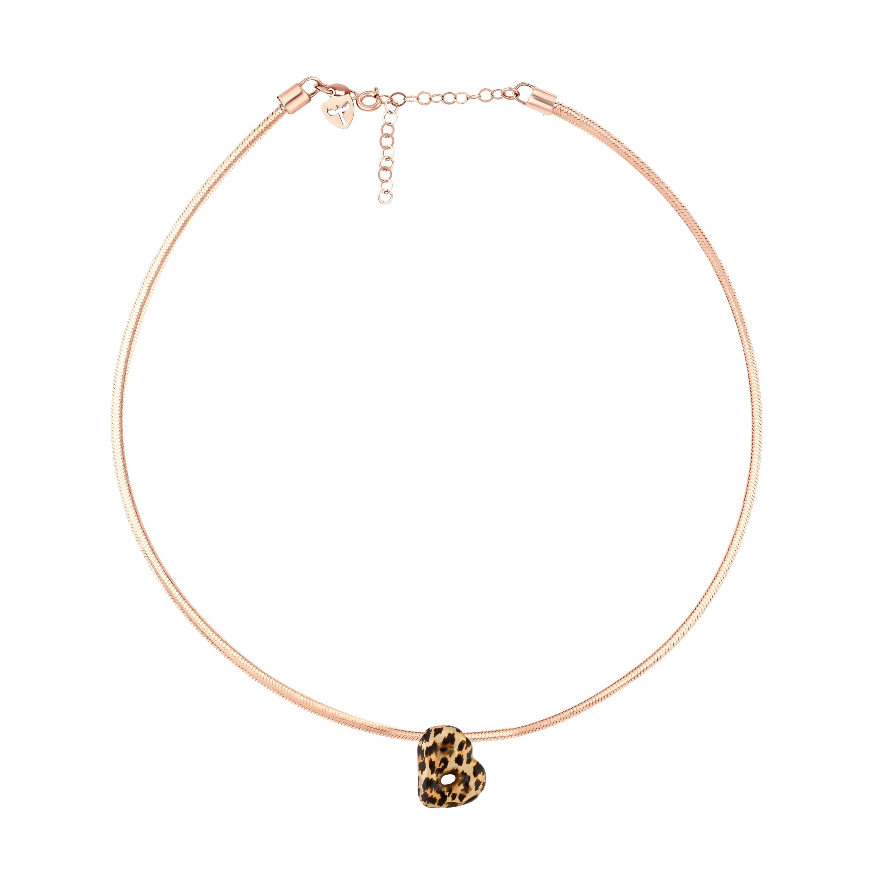 LEOPARDESS KOLYE MİNELİ VE İNCE ZİNCİRLİ