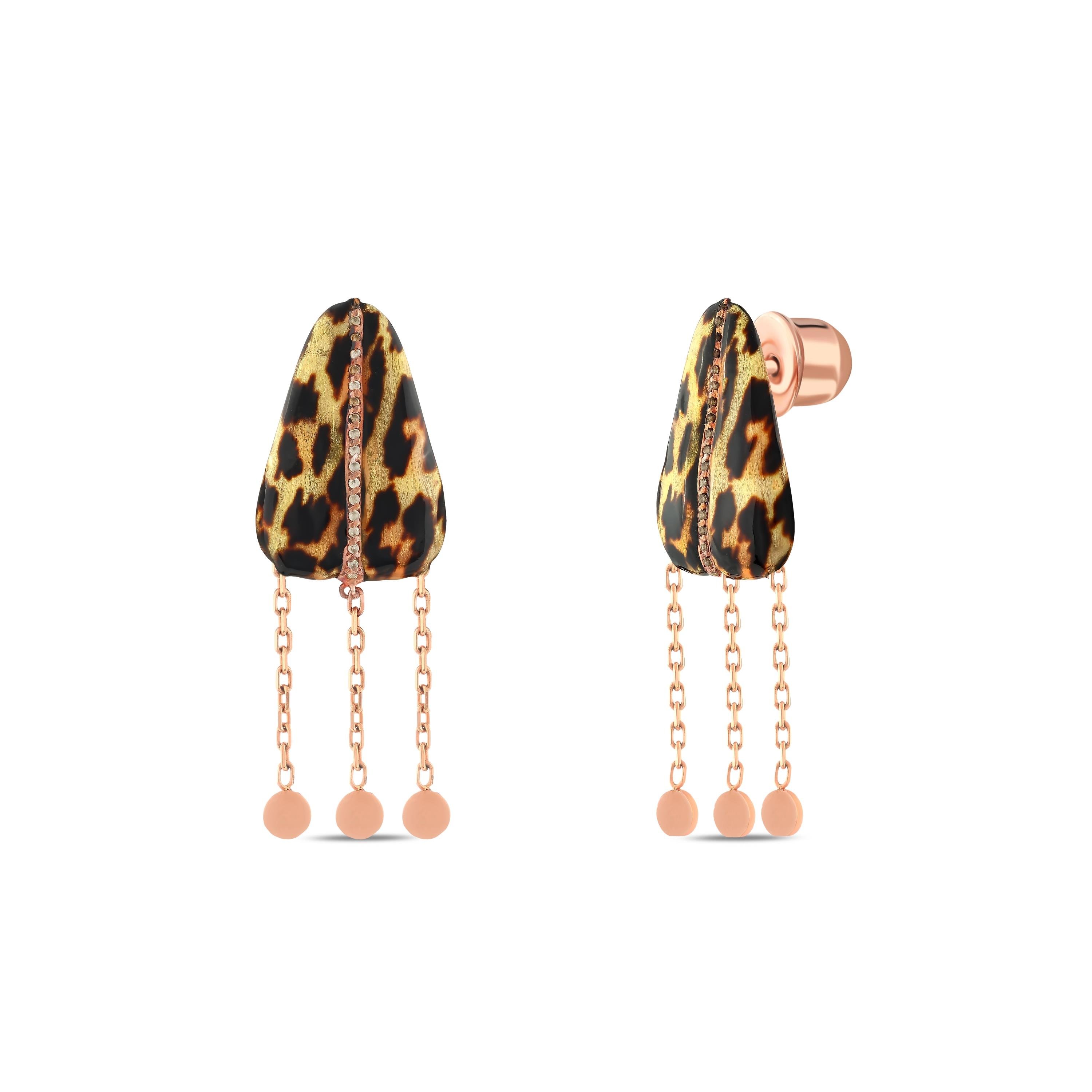 Leopardess Taşlı Yılan Küpe Tek Kulak