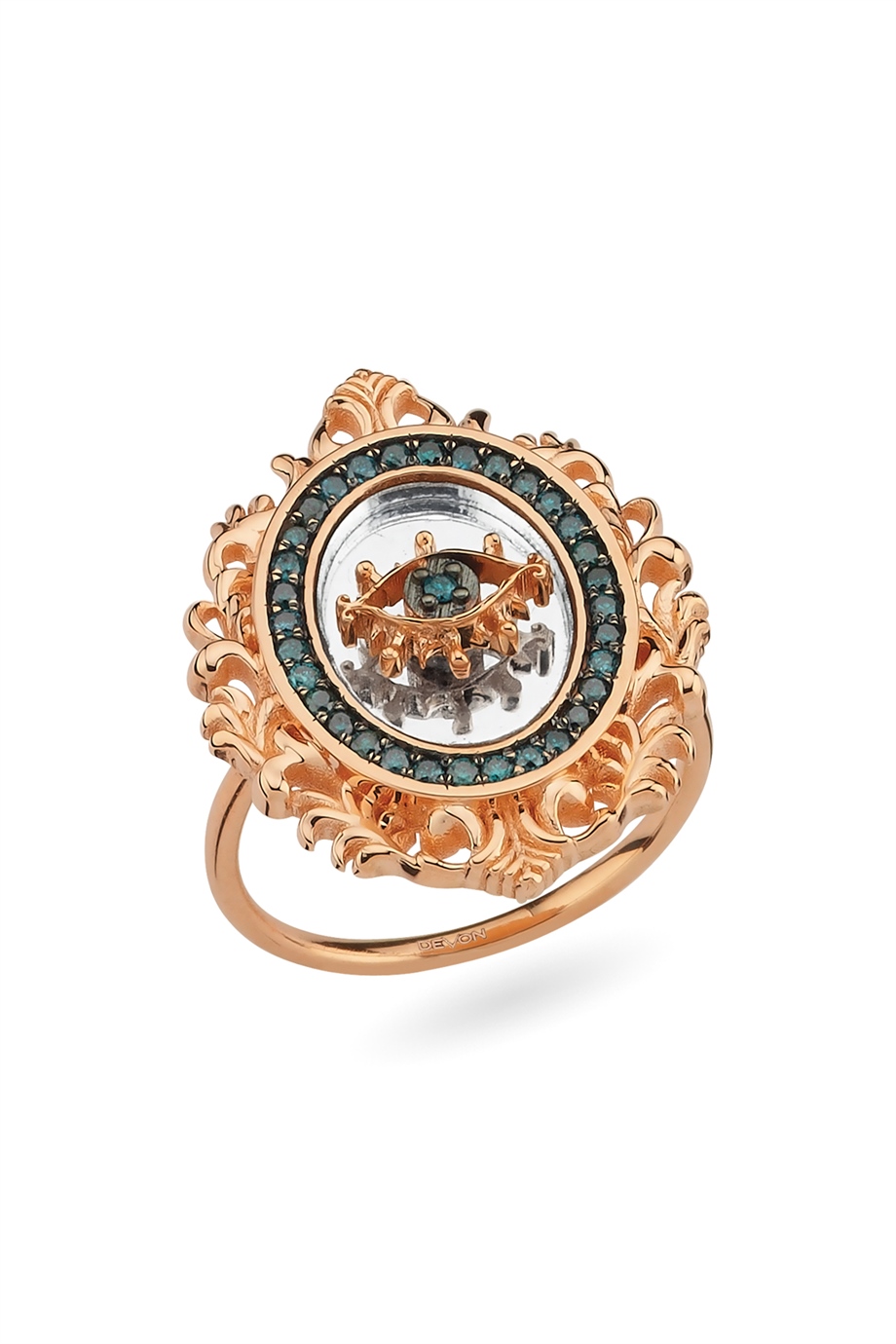 BLUE DIAMOND MIRROR RING