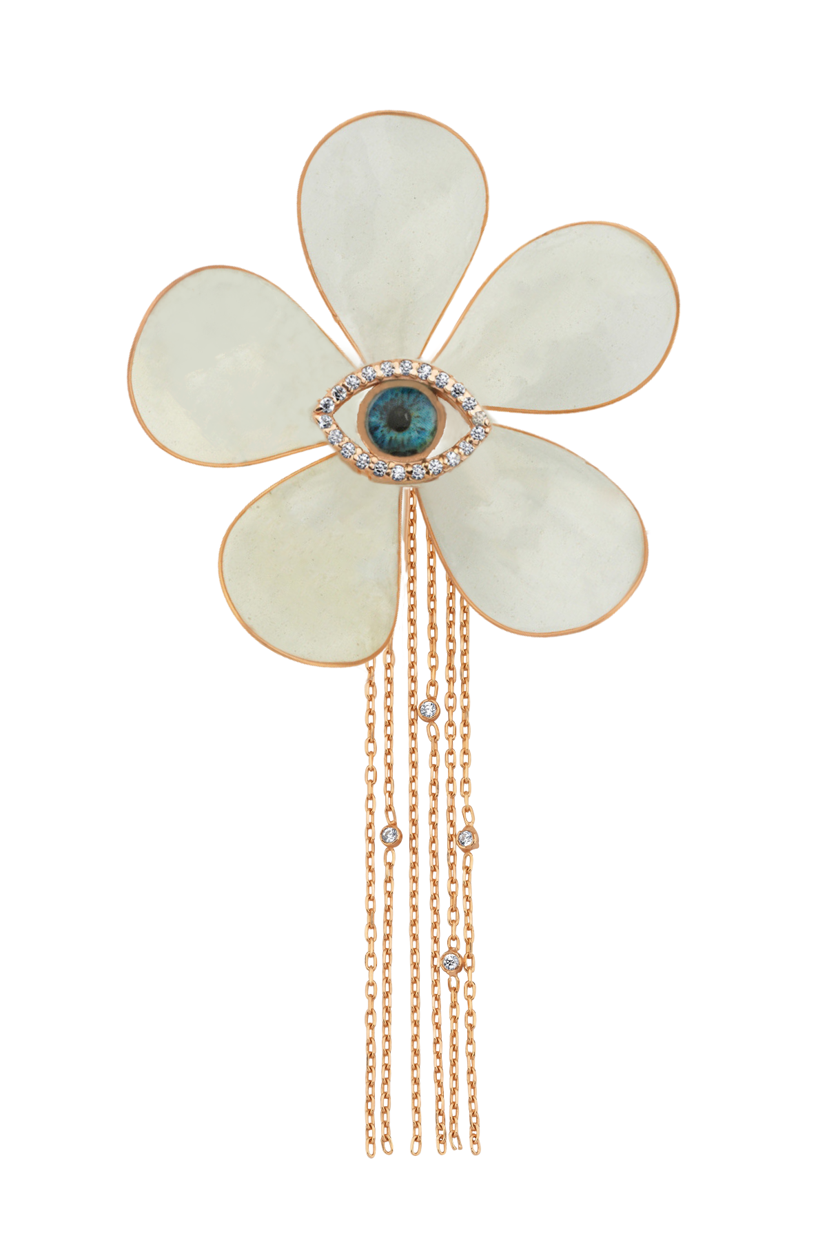 Mikail Çiçeği Pırlantalı Küpe