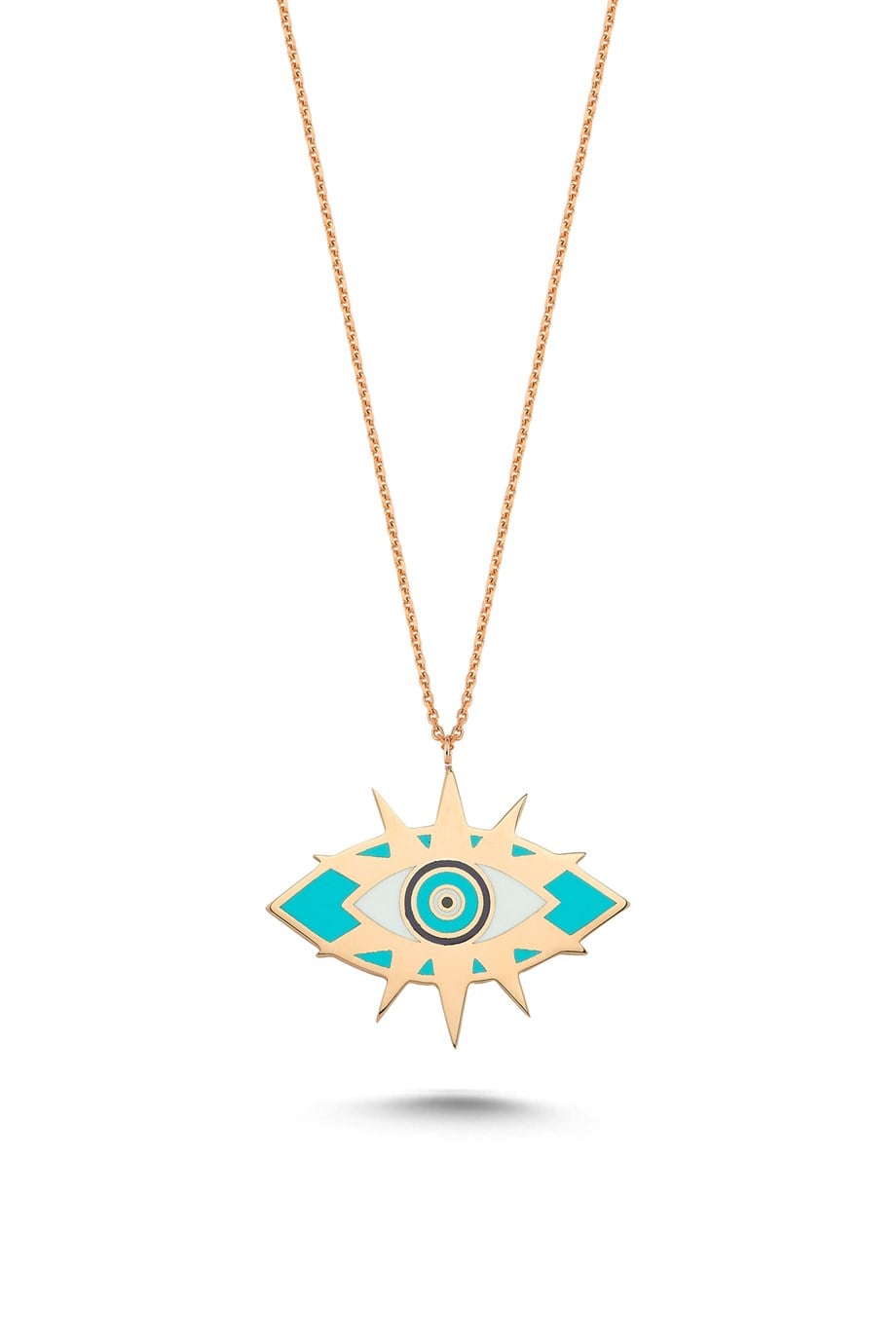 ENAMELED EYELASH NECKLACE