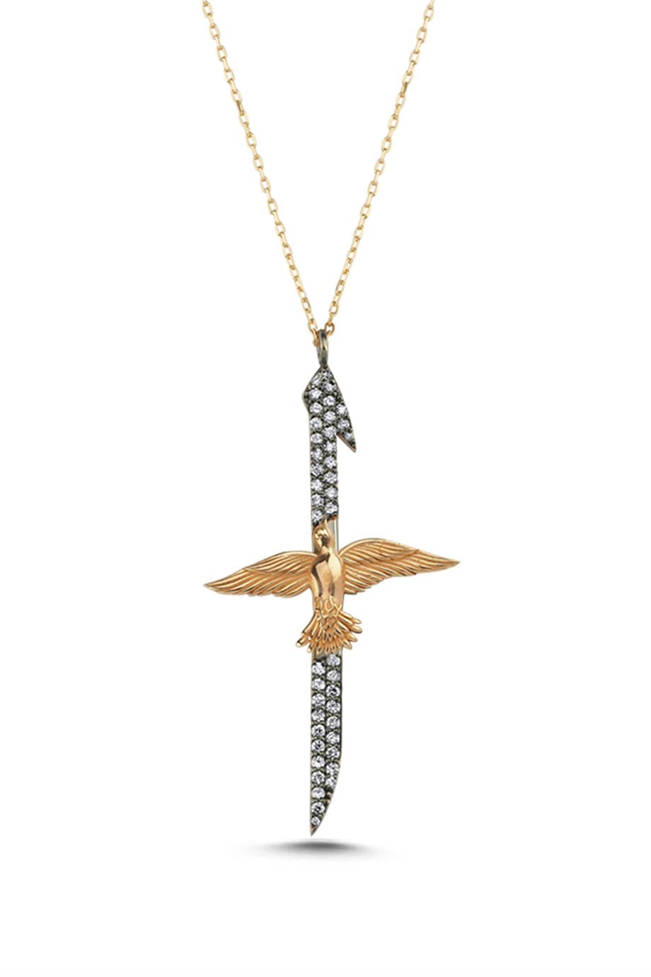 ORTA BOY TAŞLI ELİF KOLYE