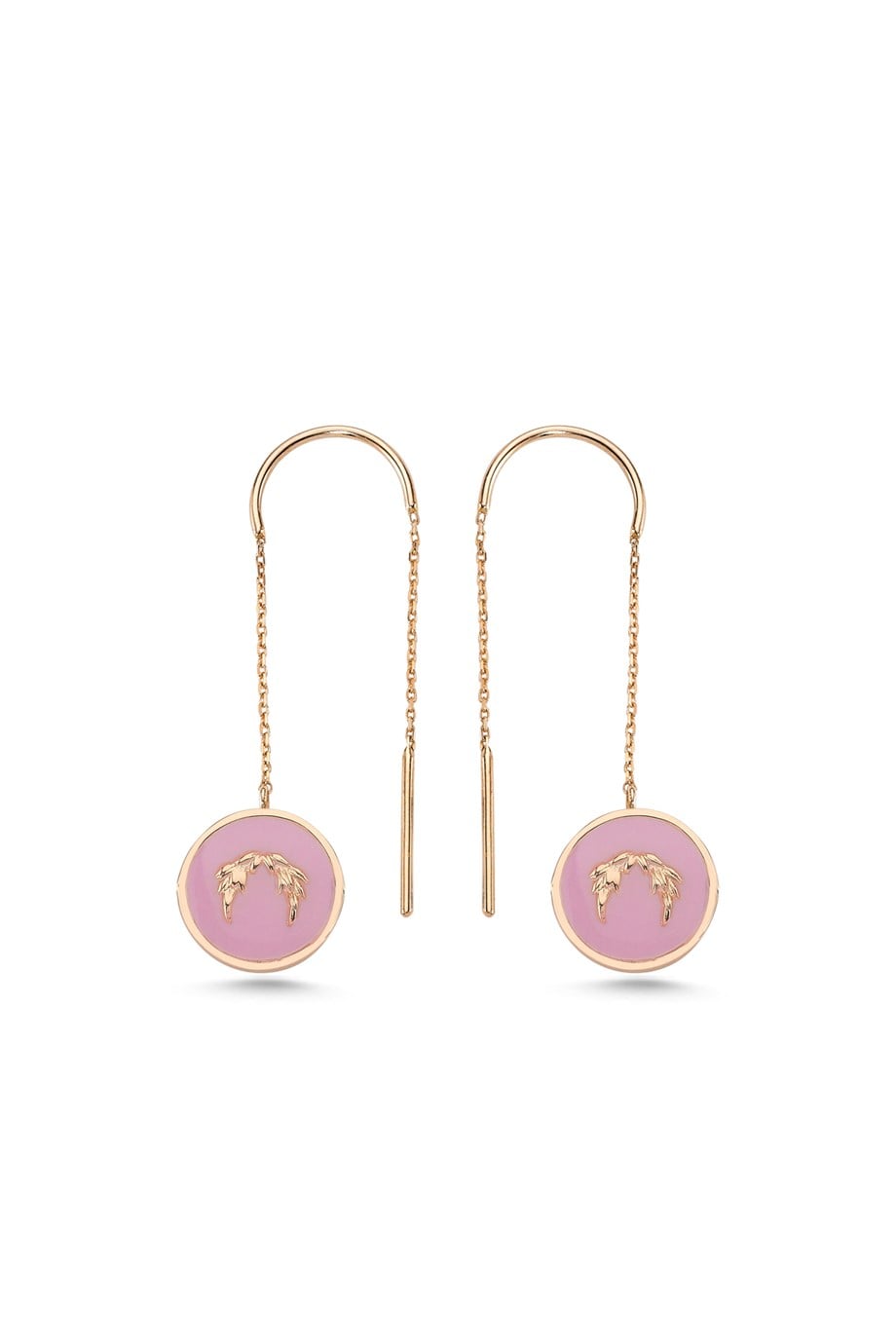 PEMBE MİNELİ ABUNDİA MELEĞİ KÜPE