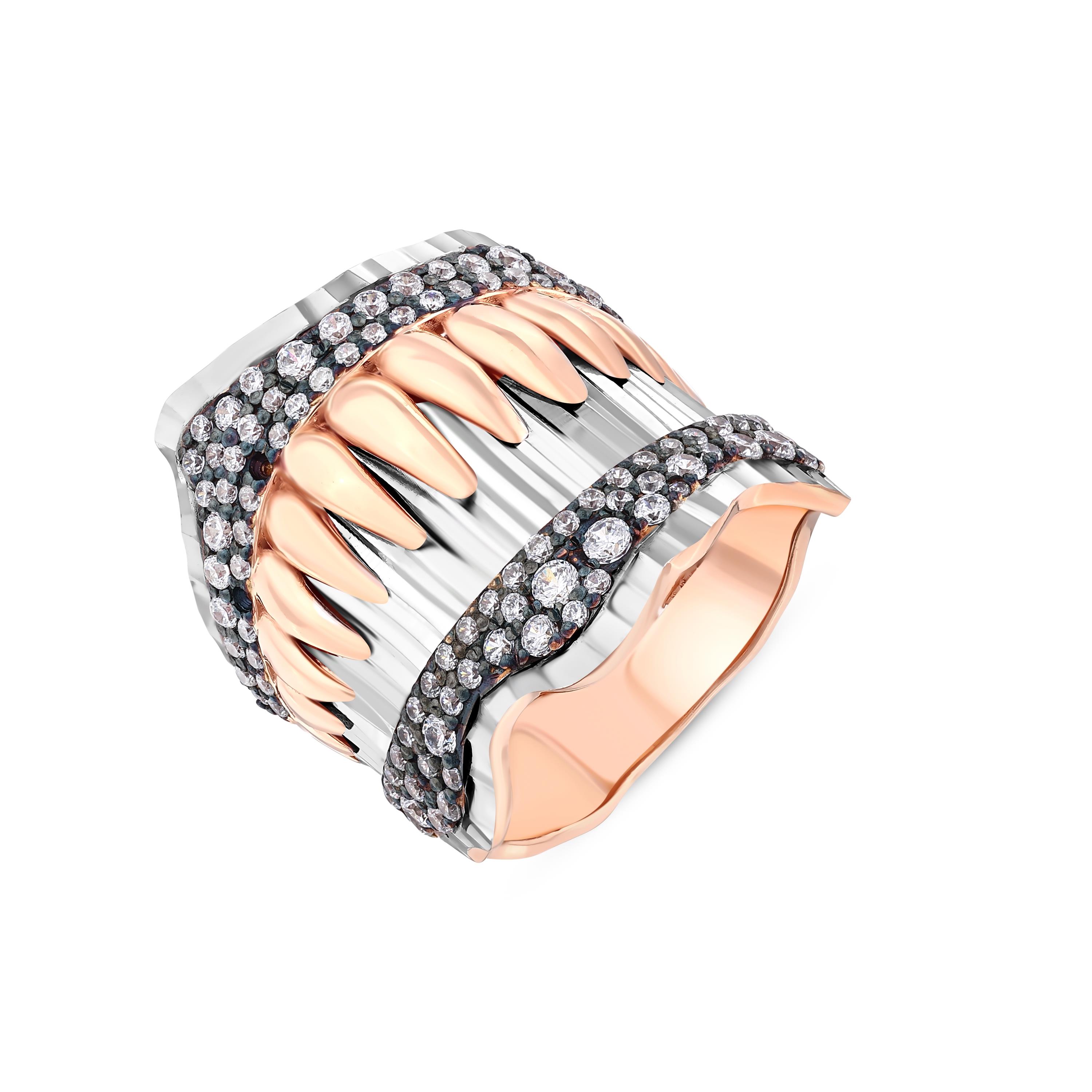 PIRLANTALI KALIN LEOPARDESS TIRNAK YÜZÜK