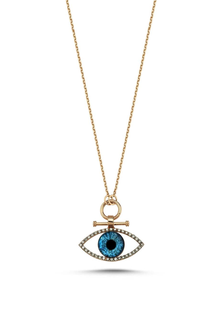 MINI DIAMOND EYE SLENDER CHAIN NECKLACE