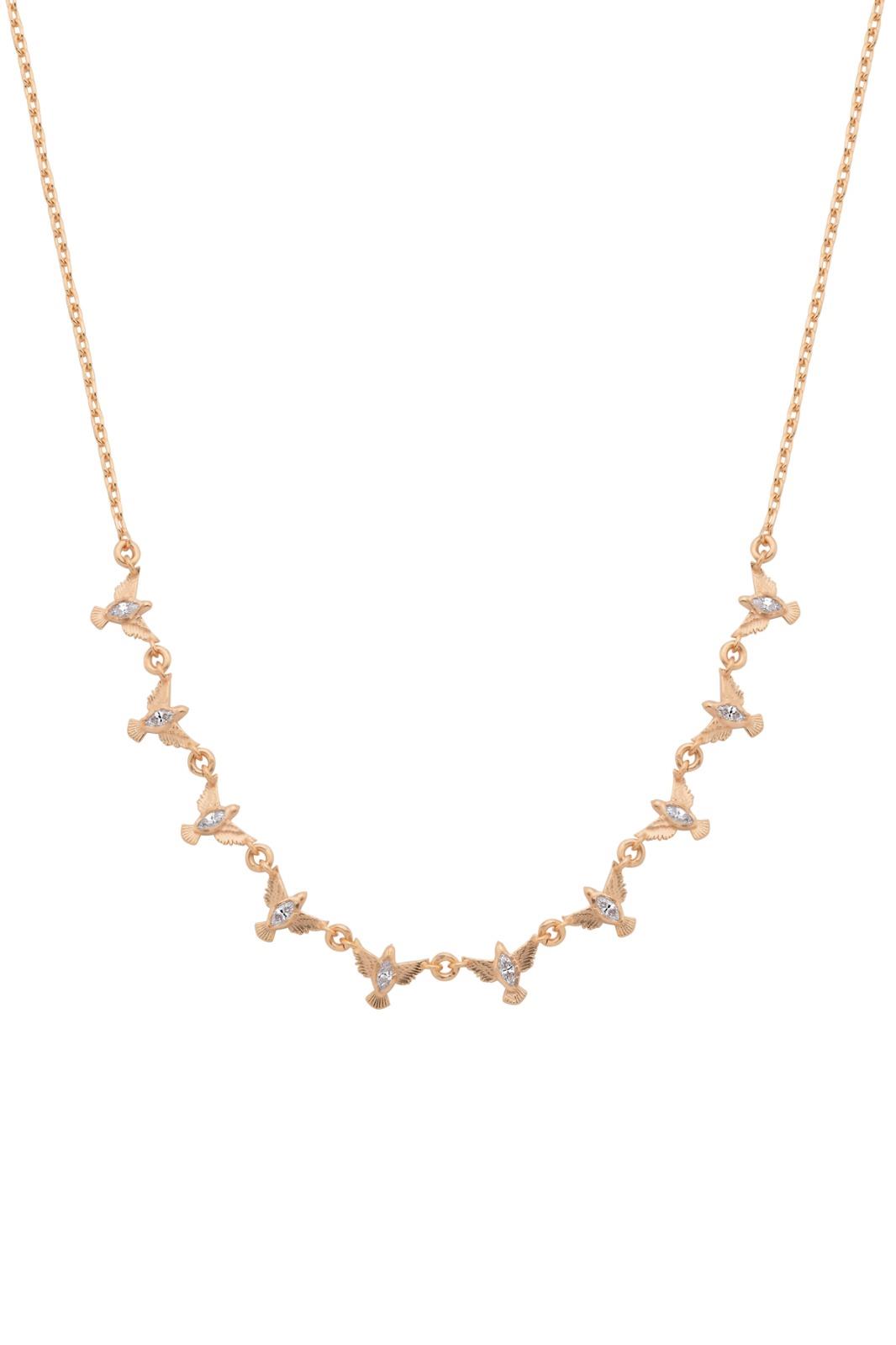 Pırlantalı Kuş Kolye