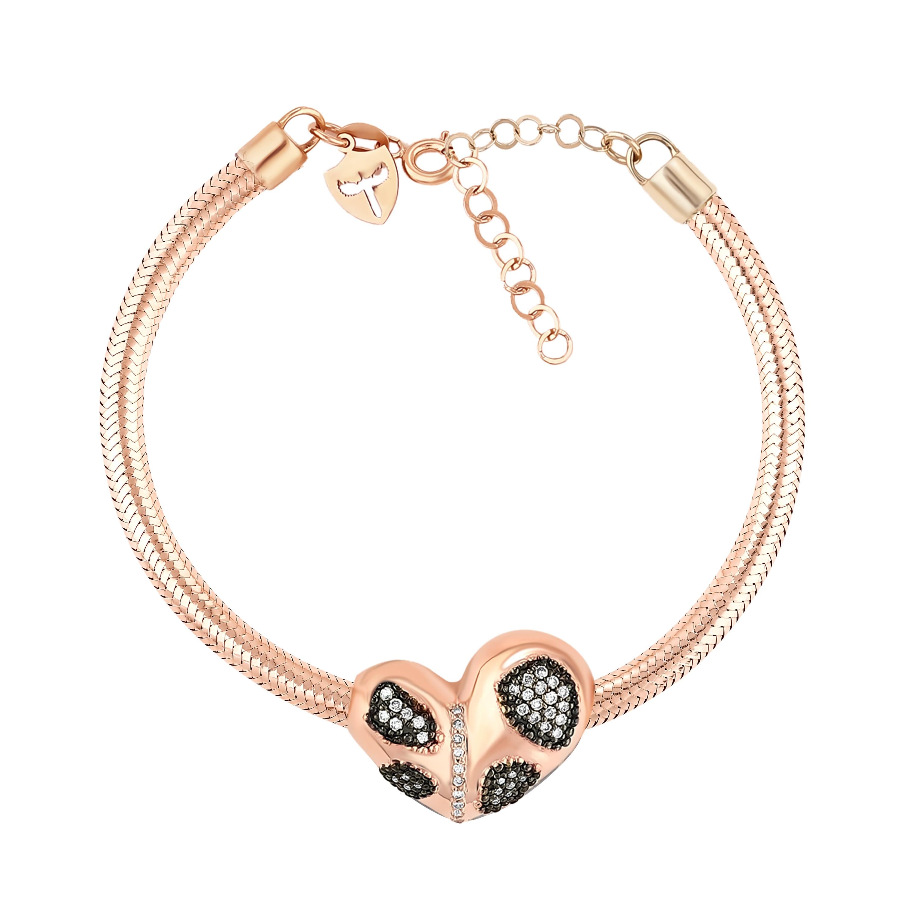 PIRLANTALI LEOPARDESS KALP BİLEKLİK