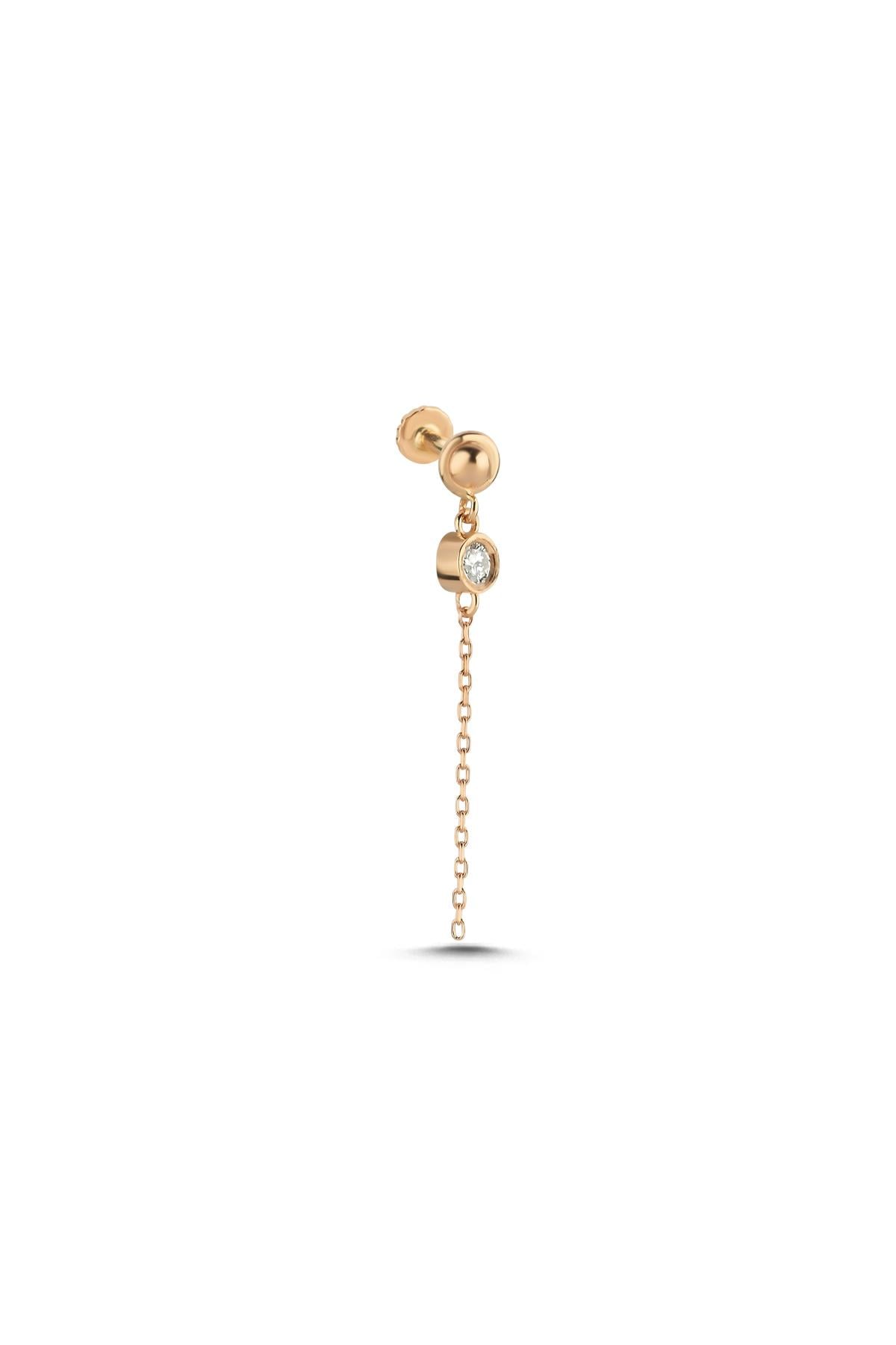 Pırlantalı Zincir Sallantılı Piercing