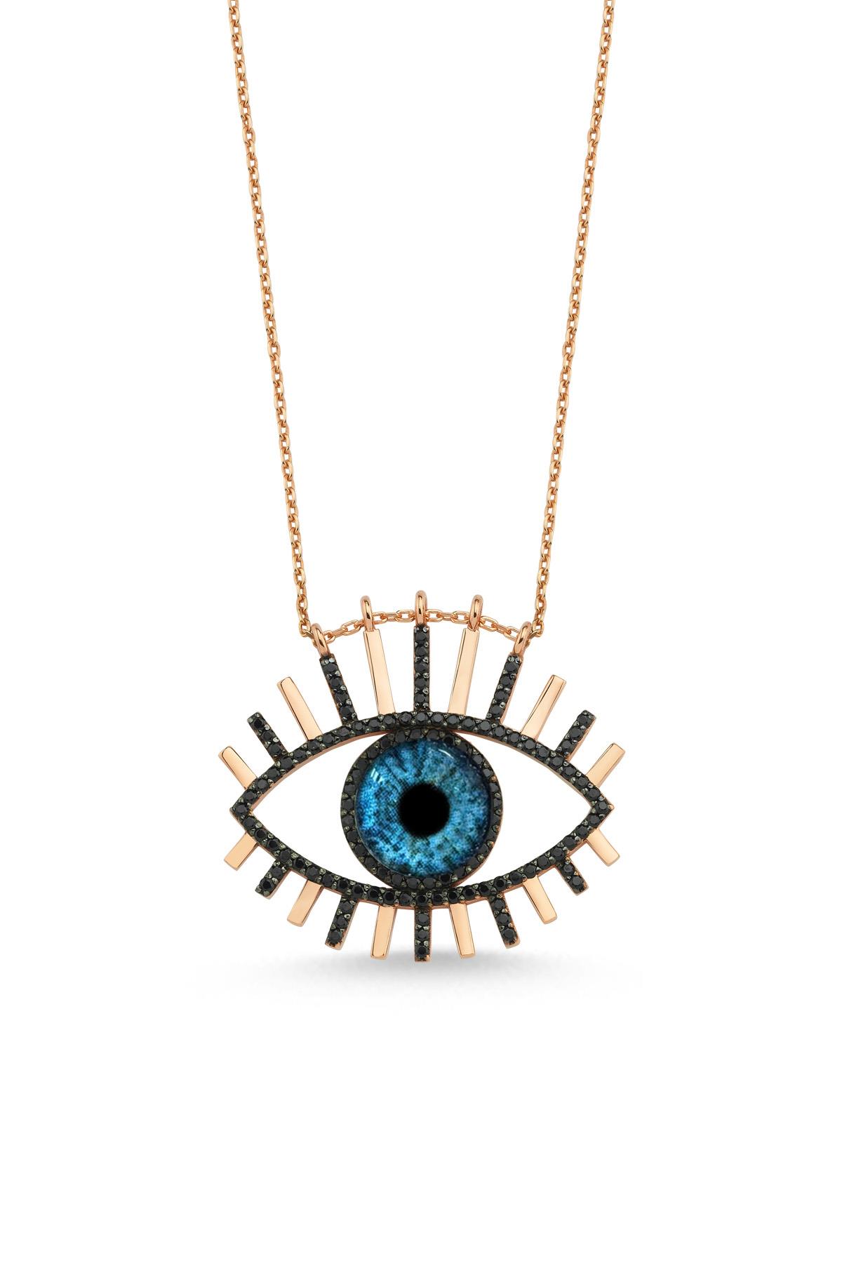 MINI BLACK DIAMOND EYE NECKLACE