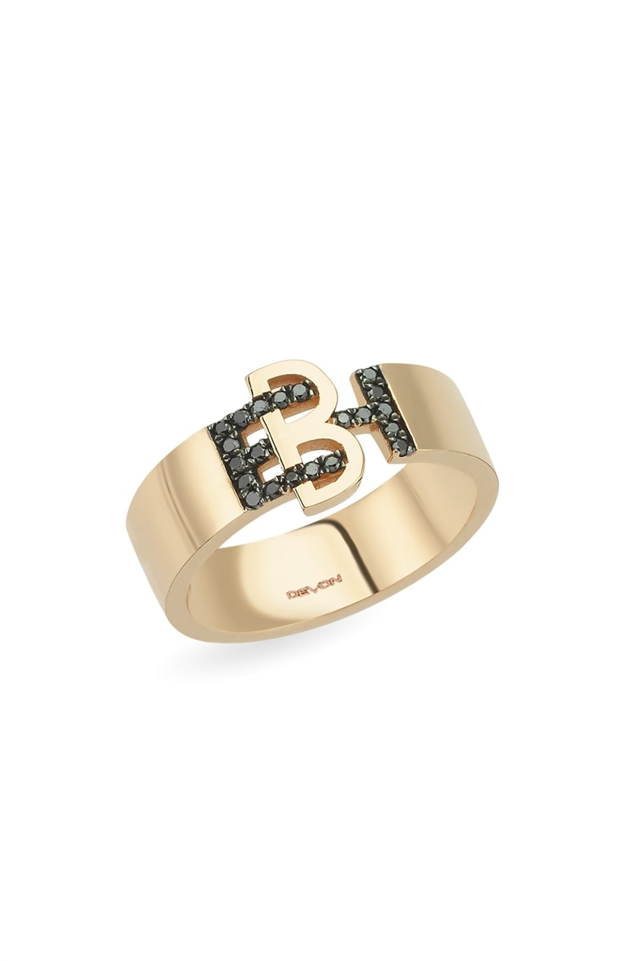 BLACK DIAMOND LETTER ALLIANCE RING