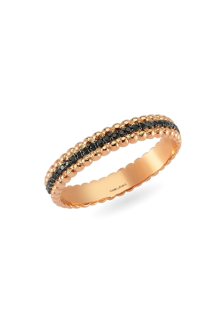 SINGLE LINE BLACK DIAMOND GUVERSEL RING
