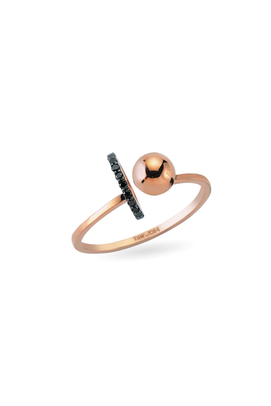 BLACK STONE GLOBE RING