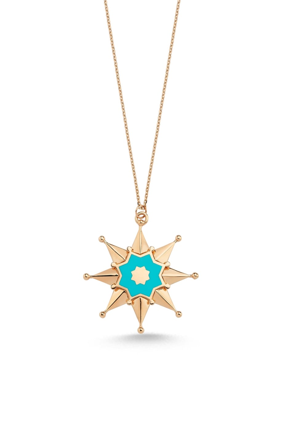 TURQOUIS ENAMELED ER RAFİ NECKLACE