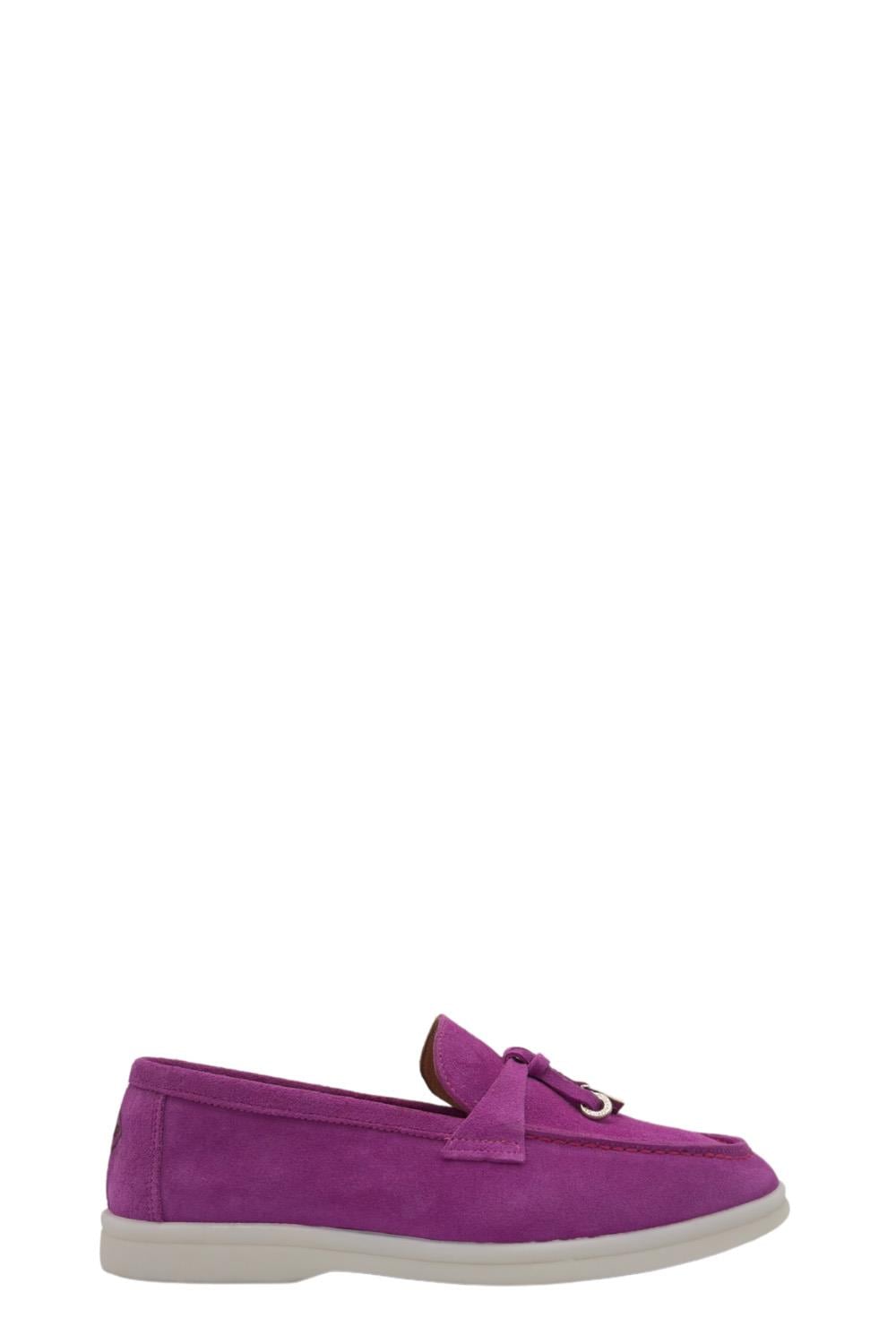 Fuşya Süet Kadın Loafer