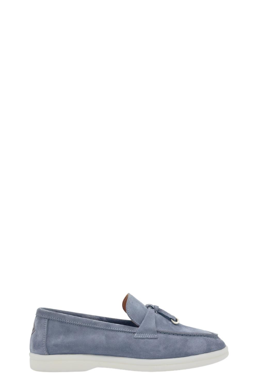 Gri Süet Kadın Loafer
