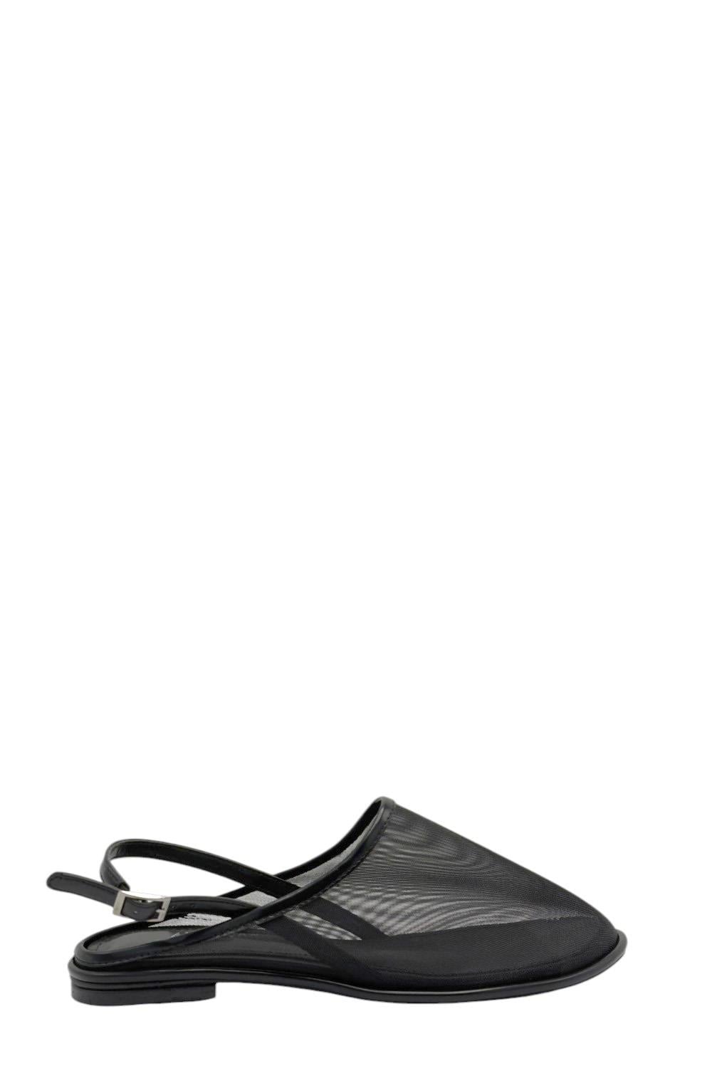 Siyah File Burnu Kapalı Kadın Terlik