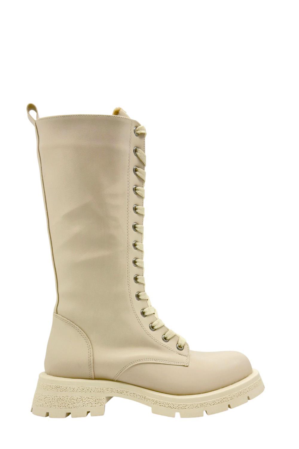 Bej Kalın Taban Uzun Kadın Postal