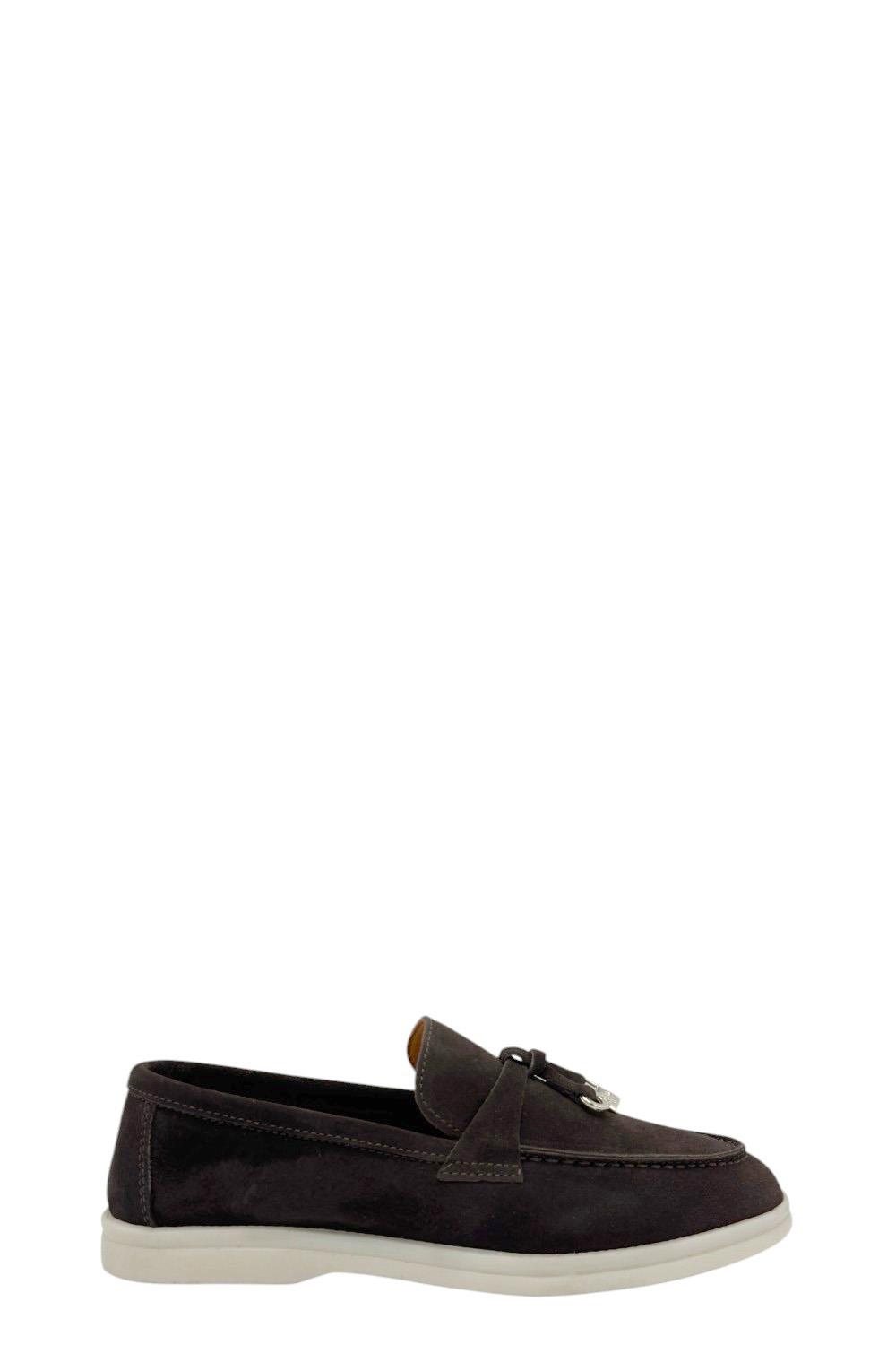 Kahverengi Süet Kadın Loafer