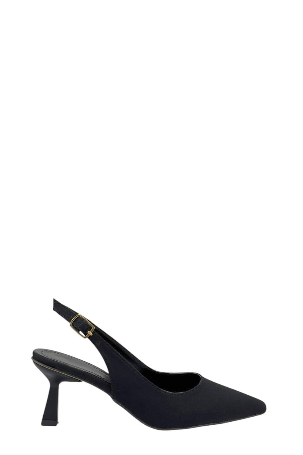 Siyah Topuklu Kadın Stiletto Ayakkabı