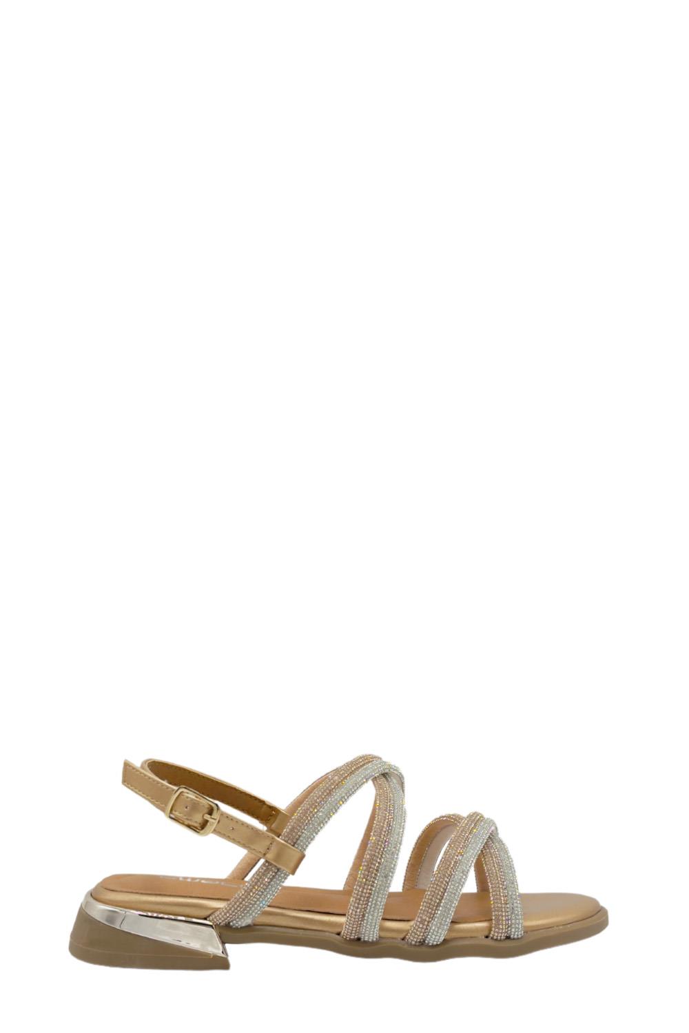 Taşlı Sandalet Kadın  Roz