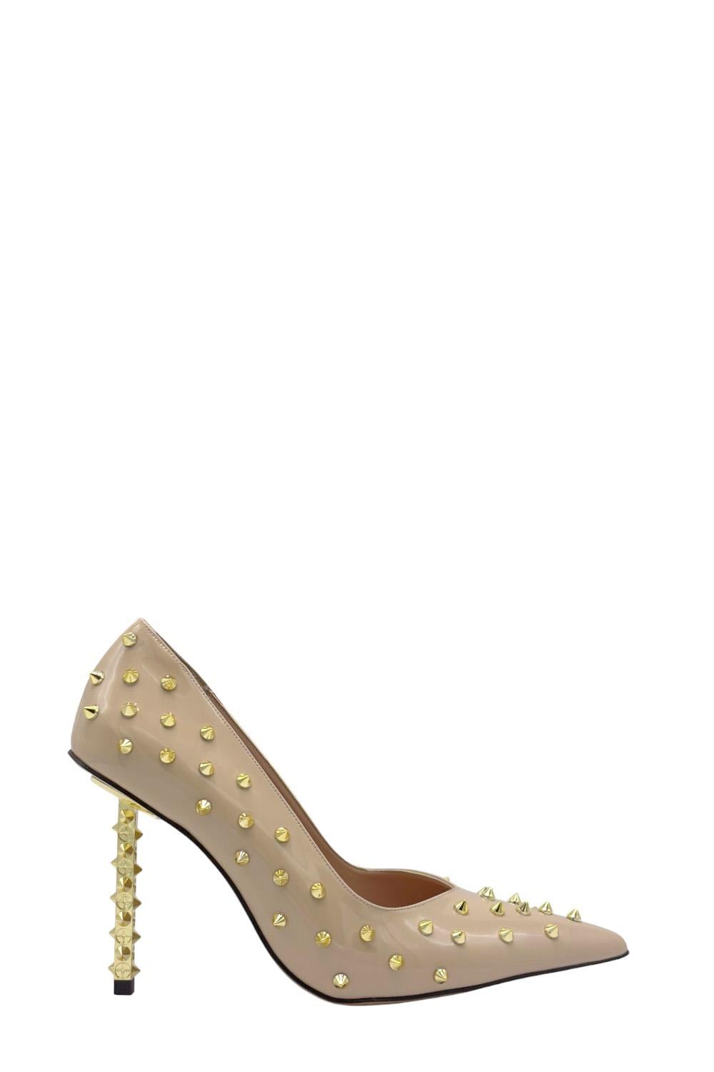Ten Rugan Zımbalı Topuklu Kadın Stiletto Ayakkabı