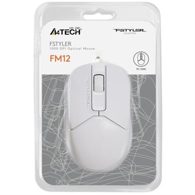 A4 Tech FM12 Mouse USB Beyaz 1200DPI