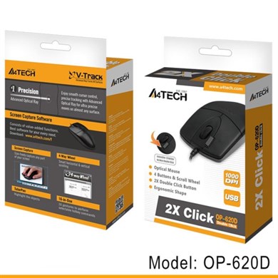 A4 Tech OP-620D Mouse USB Siyah